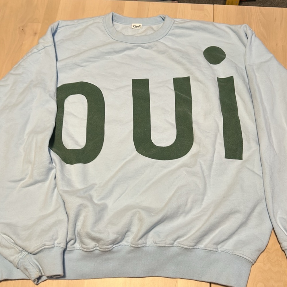 Clare V. OUI oversized sweatshirt, XL